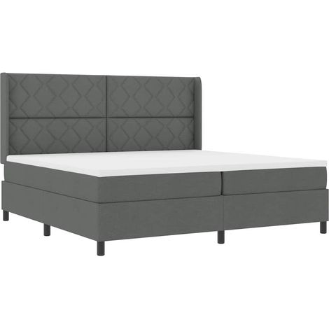 Maison Exclusive - Letto a Sorgente LED Grigio scuro 200 x 200 cm Tessuto (1/5)