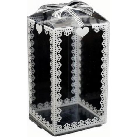 50 cajas de PVC transparente, embalaje para regalos, tamaño 7x7x12cm, para bodas, Navidad (1/5)