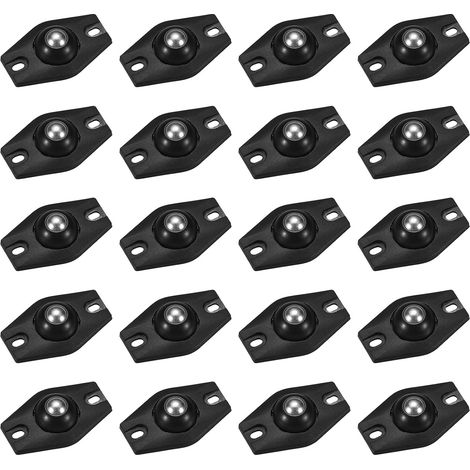 20 Pièces Petite Roulette, roulettes pour Meubles, Mini Roulette, roulettes pivotantes,Matériau ABS,Mini Roue Universelle autocollante, pour poubelles (1/5)