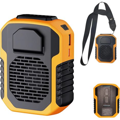 Tragbarer Handventilator (Grün) Mini-Ventilator 2-in-1-Ventilator 6000 U/min Starker Luftstrom 3 Geschwindigkeitsstufen Wiederaufladbarer Gürtelclip-Ventilator mit USB-Anschluss für Outdoor-Aktivitäte