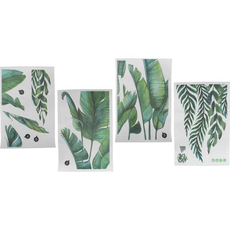 Autocollants Muraux Motif Plantes Vertes pour Chambre Bébé, Salon et Bureau Décoration (1/5)