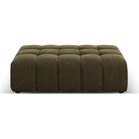 Pouf en velours vert (1/3)