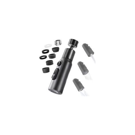Aérateur de Robinet, 360° Pivotant Embout Robinet Cuisine avec 3 Modes Douchette Mousseur Robinet Economie Eau, Adaptateur Economiseur D'eau Pour Robinet Salle De Bain lavabo (Noir) - Crezuo