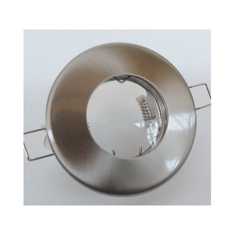 Spot encastré SDB Ø 85mm acier inox fixe pour lampe MR16 GU5.3 50W max 12V (non incl) IP20 étanche IP54 DEKO LIGHT 122420
