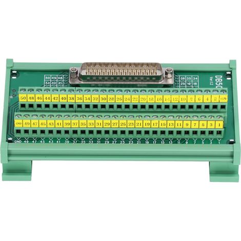 Bloc de jonction PCB avec bornes femelles en cuivre, étiqueté imprimé, résistant à l'oxydation, 60V DC (1/5)