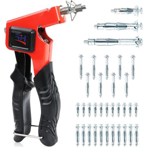 Molly Dowel Kit with Clamp, Hollow Wall Anchors with 34 Molly Dowels, Clamp Suitable for M3/M4/M5/M6/M8 (1/5)