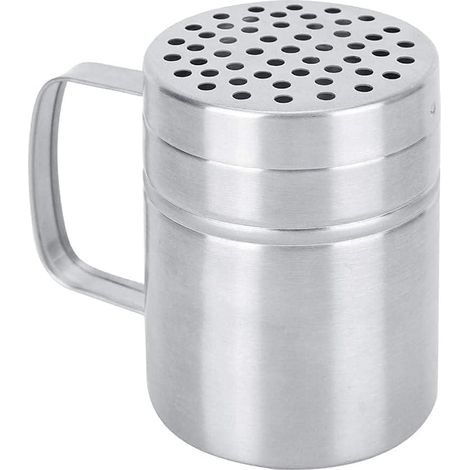 Saupoudreuse à sucre glace, salières et poivrières, salières et poivrières en acier inoxydable, récipient à condiments, pot à (1/5)