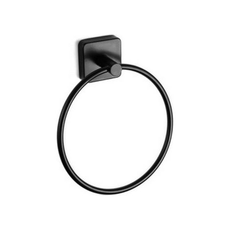 Portasciugamani anello in acciaio inox finitura nera opaca CLODE-N kamalu