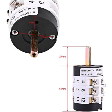 Interrupteur de Motorisation Avant/Arrière pour Démonte-Pneu - 220V/380V 20A Métal Plastic