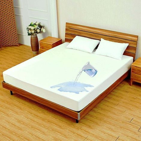 Housse de Matelas 90x200x30 cm, Housse de Matelas Double imperméable, Housse de Matelas pour Incontinence imperméable et Respirante, Housse de Matelas hygiénique Anti-acariens Lavable