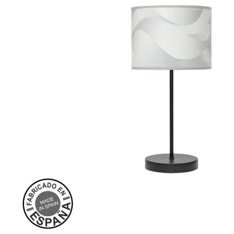 Fashion Tischlampe 1xe14 Schwarz/Wellengrau 42x17x17cm