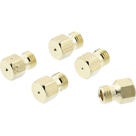 Lot de 5 buses de cuisinière GPL, M6 x 0,75, hauteur 9 mm, pour conversion propane G30 butane G31, compatible fours et plaques