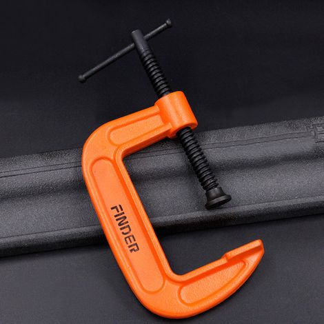 Pince à vis manuelle de type G, robuste et épaisse, avec tige en acier au carbone (1 pouce) (1/5)