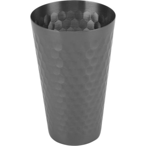 Multifunktionaler Becher aus gehämmertem Edelstahl 304, im Moscow Mule-Stil, für Bar und Zuhause, schwarze Ausführung. (1/5)