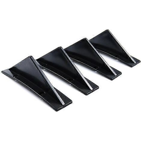 Lot de 4 diffuseurs de pare-chocs arrière universels pour voiture, en fibre de carbone et ABS. (1/5)