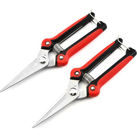 Lot de 2 cisailles de jardin, outils de coupe manuels pour entretien des plantes (1/5)