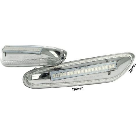 Kit Freccia Laterale a Led Side Marker Lente Trasparente 12V 5W BMW E46 E36 E90 E91 E60 E61 E81 E82 E87 E88 E92 E93 X1 E84 X3 E83 X5 E53 (1/3)