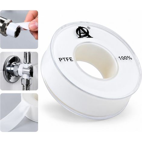 1 Pièce Bande d'Étanchéité en PTFE, Longueur 12 m, Épaisseur 0.01 cm, Filetage Robinet (1/5)