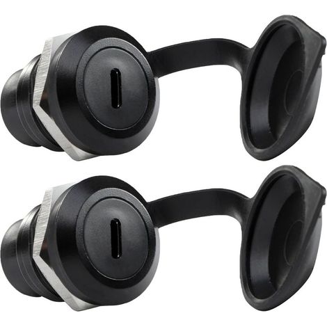 2 pièces USB 3.1 Type c Panneau de Montage coupleur Femelle à Femelle USB c Alimentation convertisseur Adaptateur avec Bouchon Anti - poussière (1/4)