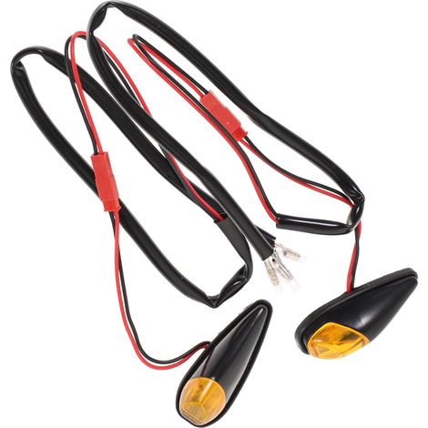 iplusmile Clignotant de Moto LED Noir Abs 2 Pièces à Fixation (1/5)