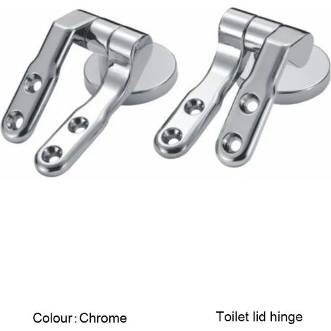 Charnières de rechange universelles pour abattant de toilette (chrome) or et noir, kit d'accessoires et de réparation pour couvercle de toilette, compatible avec la plupart des abattants et couvercles (1/5)