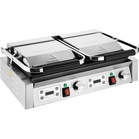 Gril de Contact Double Plaques Lisses 3,6 kW - Buffalo (1/4)
