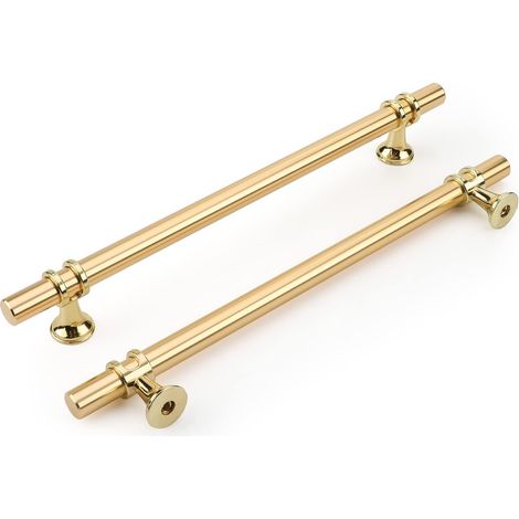 6pcs poignées de meuble dorées poignée dorée - poignée de porte de cuisine Poignee Tiroir Laiton poignées dorées meuble entraxe 320mm (1/5)