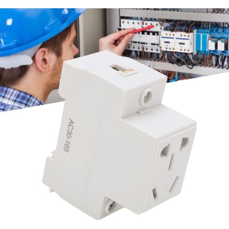 Multiprise modulaire BERM, type rail DIN, prise de courant à cinq broches, 250 V CA, 30-165 (1/5)