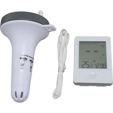 Pool thermometer with digital display, easy to read, waterproof, floating, wireless, for pools, spas, hot tubs (1/5)