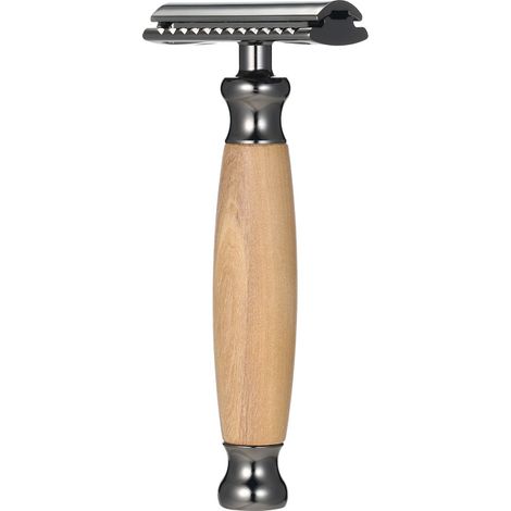 Maquinilla de afeitar manual de doble hoja DSR16, maquinilla de afeitar de seguridad de metal, maquinilla de afeitar tradicional de doble hoja para barba para hombres. (1/5)