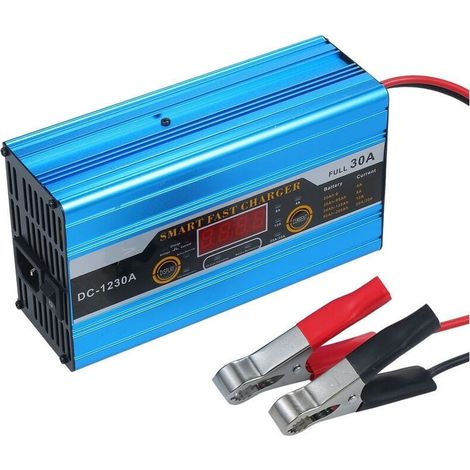 Chargeur de batterie chargeur rapide intelligent 12V 30A avec chargeur de batterie de voiture à affichage LCD numérique Modèle: Prise UE (1/4)