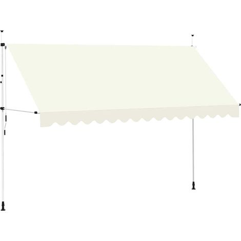 Maison Exclusive - Toldo retráctil de operación manual 400 cm cre