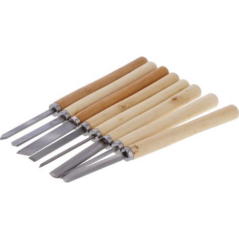 8-teiliges Holzmeißel-Set aus Stahl mit ergonomisch geformtem Griff für Holzbearbeitung und Schnitzerei (1/5)