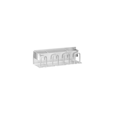 Toothbrush Holder Wall Mount - Silver 4 Cup Holder (1/5)