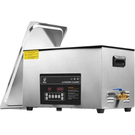 Limpiador ultrasónico, diseño portátil, aplicaciones versátiles, 30 L, negro, enchufe europeo de 100 V-240 V. (1/2)