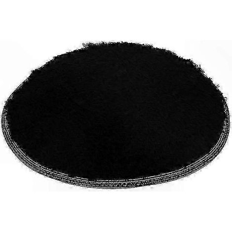 Runde, rutschfeste Badematte für Bad und Schlafzimmer, weich, schwarz, für einen trockenen und sicheren Boden (1/3)