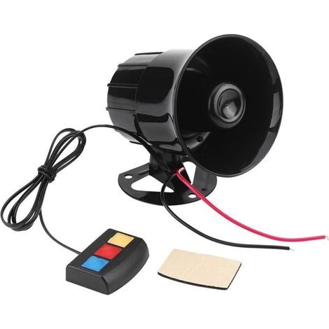 Sirena per moto, clacson elettrico per moto, sirena di allarme universale per auto e moto da 12 V 30 W con 3 toni forti, allarme di allarme per auto e moto (1/4)