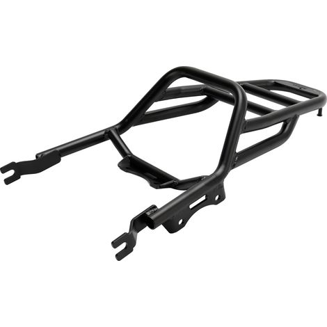 Soporte trasero, acero tubular, negro mate, capacidad de carga 8 kg, montaje trasero, compatible con la motocicleta Dax 125 ST 125 (2022-2023). (1/5)