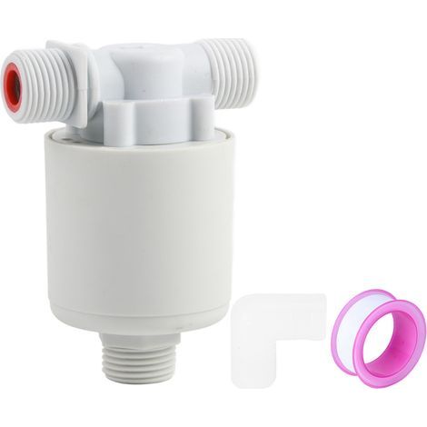Vanne à bille flottante à filetage mâle, entrée de réservoir, contrôle automatique du niveau d'eau, plastique G1/2 po (1/5)
