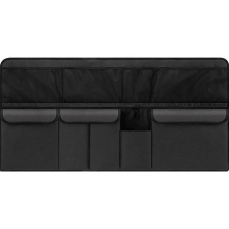Borsa organizer per bagagliaio auto, accessorio salvaspazio da appendere al sedile posteriore per berline/SUV (nero). (1/5)