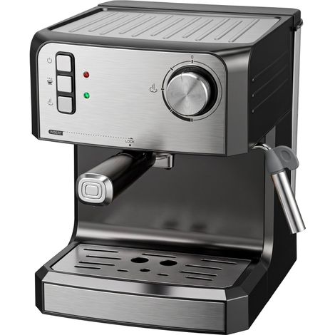 Cafetera espresso, máquina de café de 20 bares con espumador de leche, depósito de agua de 1,6 litros, color negro. (1/5)