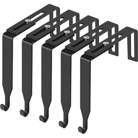 Haken perforationsfreie Schranktür auf der Rückseite zum Aufhängen von Aufbewahrungshaken Handtaschenhaken verstellbar Metallhaken mit Fach 5 5 Stück (1/5)