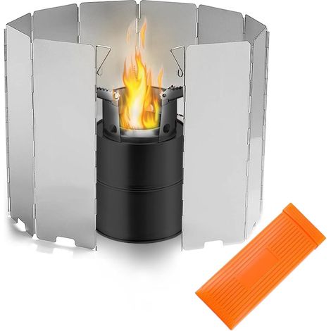 Pare-vent Camping Aluminium - 10 Plaques - Alliage Léger - Protection Efficace - Randonnée et Plein Air - 84 x 24 cm (1/5)