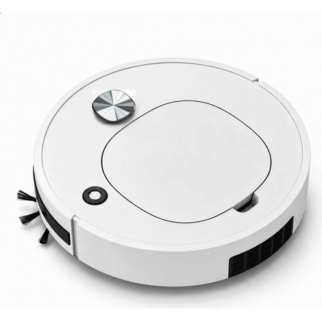 Aspirateur robot blanc, balayage et lavage intelligents, aspiration puissante, nettoyage automatique des sols, appareil pratique pour maison, salon, chambre et cuisine