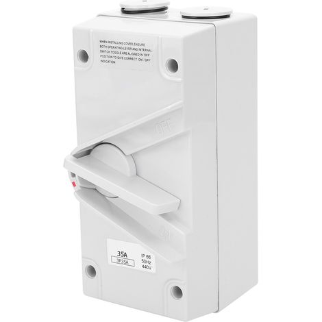 Interrupteur d'isolement étanche aux intempéries 3P, résistant à la poussière et à l'eau, pour usage industriel CF-3P35A (1/5)