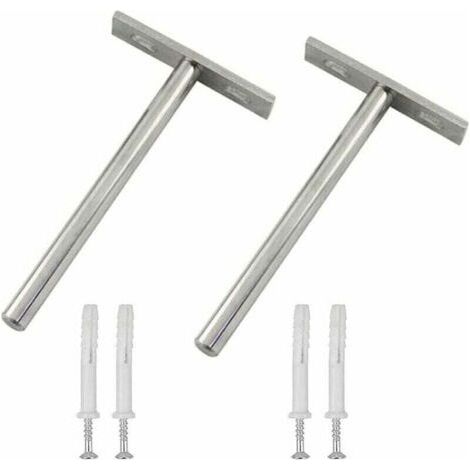 Supports d'étagère flottants, supports d'étagère invisibles, support flottant invisible avec 4 vis et 4 tubes d'expansion pour étagères en bois. (1/4)