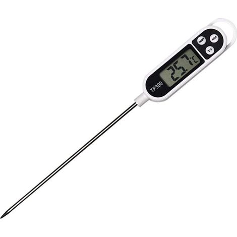 Thermomètre électronique numérique de cuisson pour barbecue et viande, idéal pour la cuisine extérieure (Couleur : Noir) (1/5)
