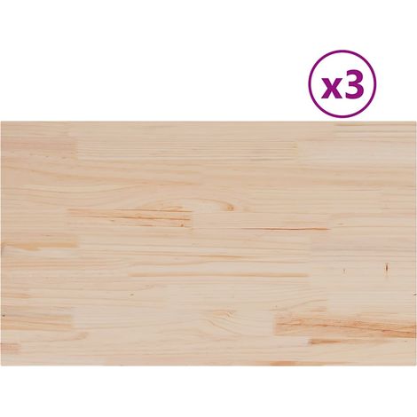 Maison Exclusive - Piani Tavolo 3 pz 80x47x2,5 cm Rettangolare Legno Massello Pino