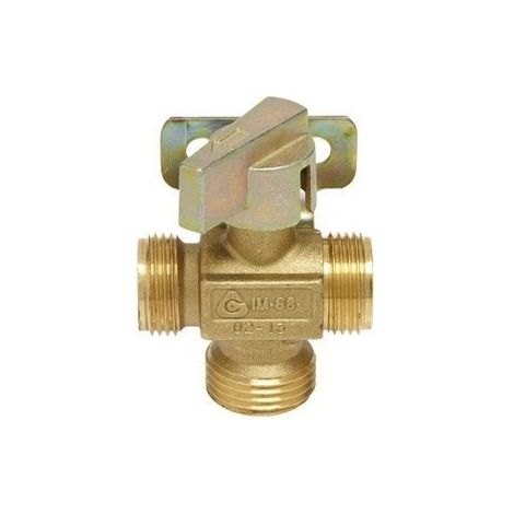Favex – Inverseur manuel gaz pour caravane et camping-car – Entrée mâle G2 – Deux sorties mâles 20 x 1,5 – Installation facile avec lyres françaises