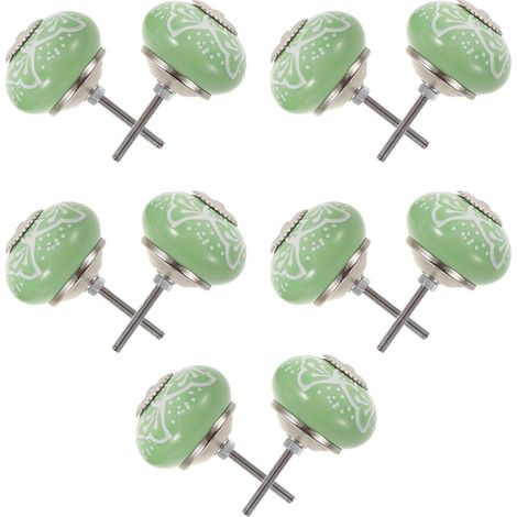 Lot de 10 boutons en céramique verte résistants aux rayures (1/5)